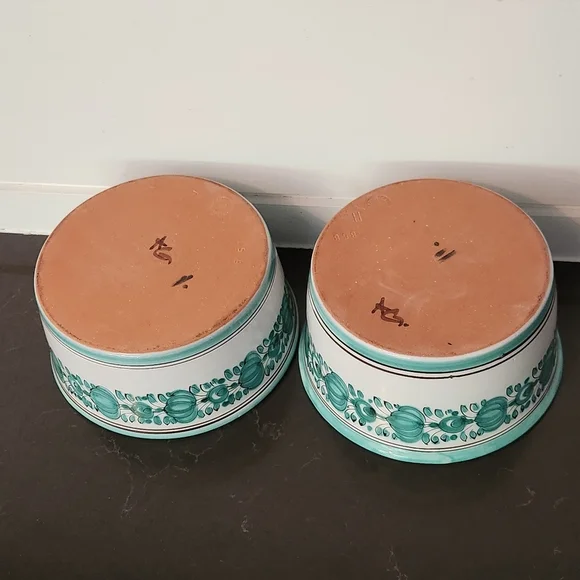 Vintage Modra Slov Keramika Hand-Painted Ceramic Bowls #858 – Folk Art Pottery - Picture 3 of 7